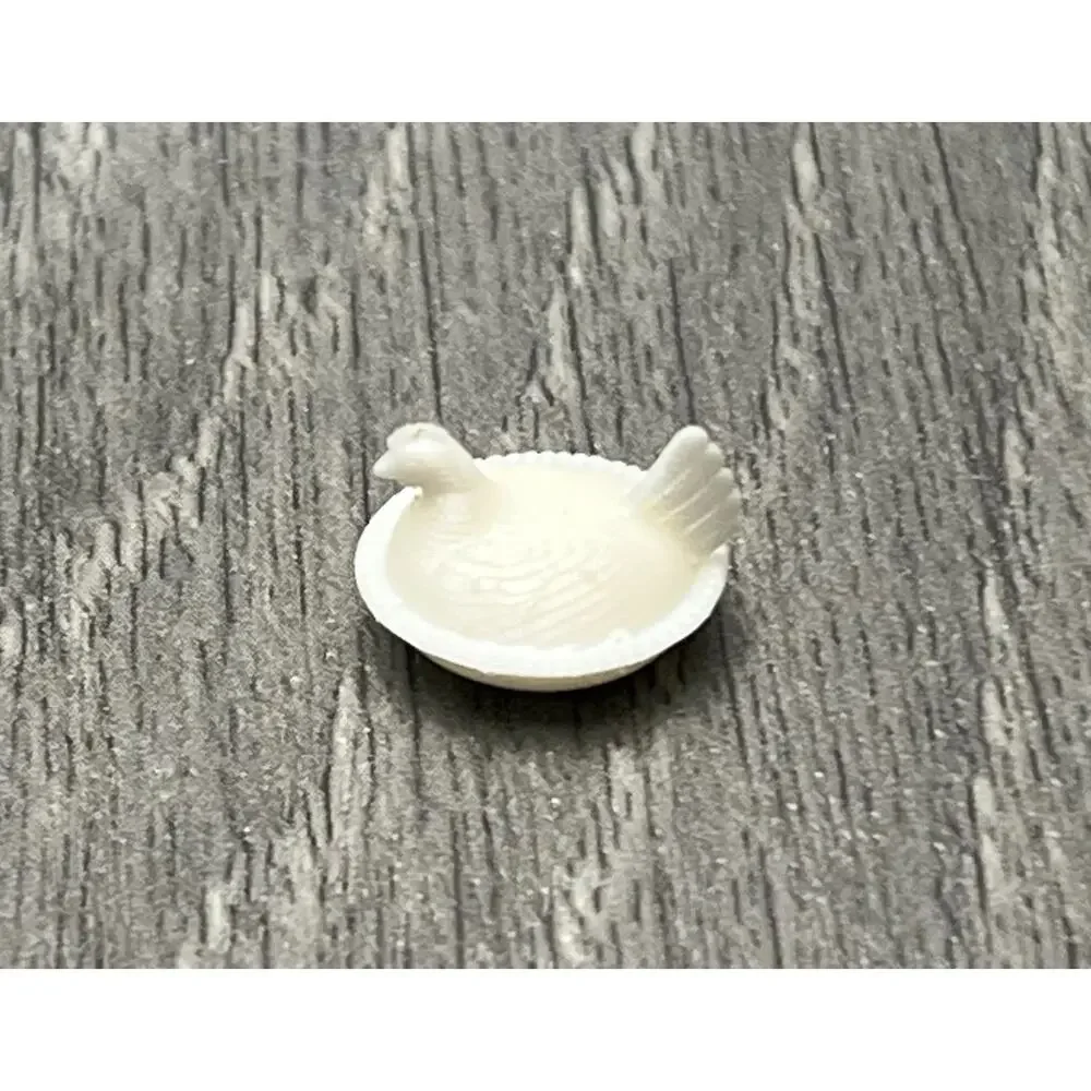 5 x Resin Dollhouse Hen On‎ Nest Covered Dish Micro Mini 1:24 Farmhouse Kitchen